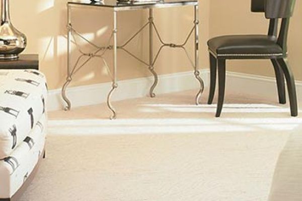Light color low pile carpet floor