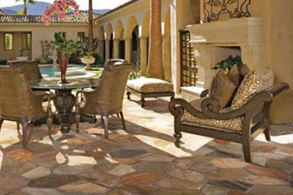 Outdoor tile mosaic
